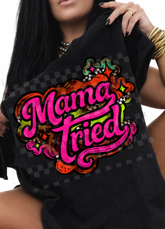 mama tired (pink) - DIGITAL PNG