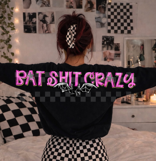 bat shit crazy BIG BACK - DIGITAL PNG