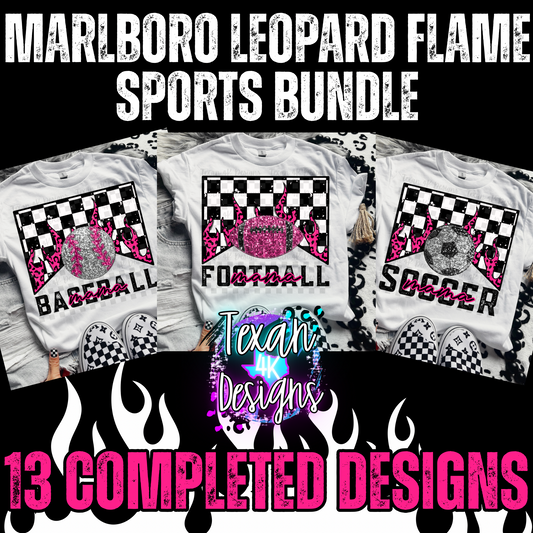 Marlboro leopard flame sports bundle - 13 DIGITAL PNG