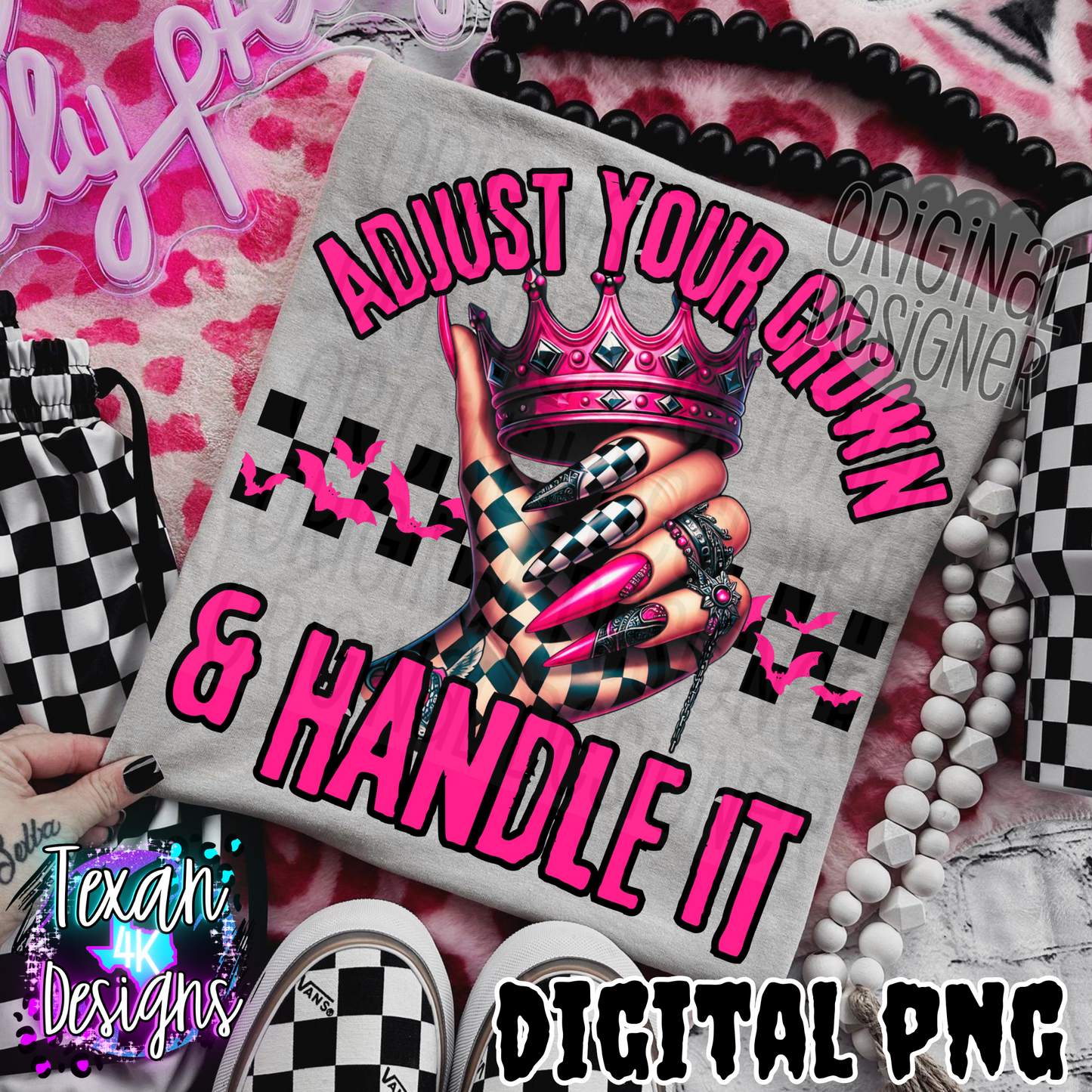 adjust your crown & handle it black sub friendly - DIGITAL PNG