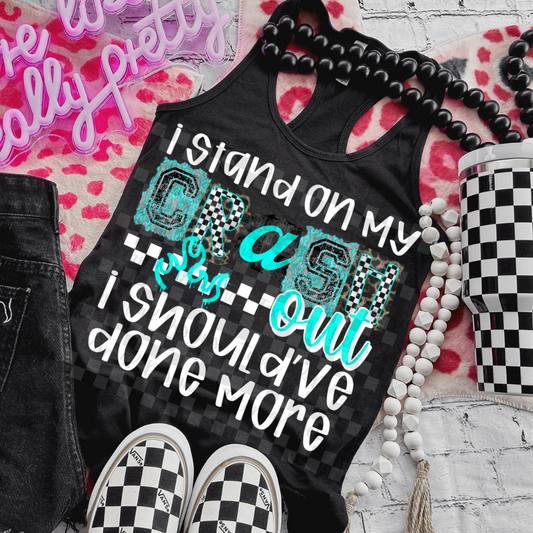 i stand on my crash out (teal) -  2 DIGITAL PNG