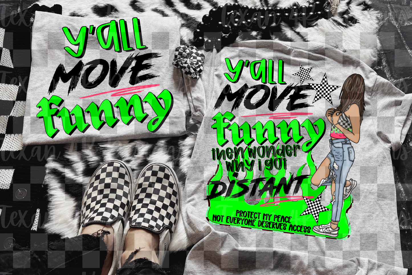 y'all move funny -  2 DIGITAL PNG