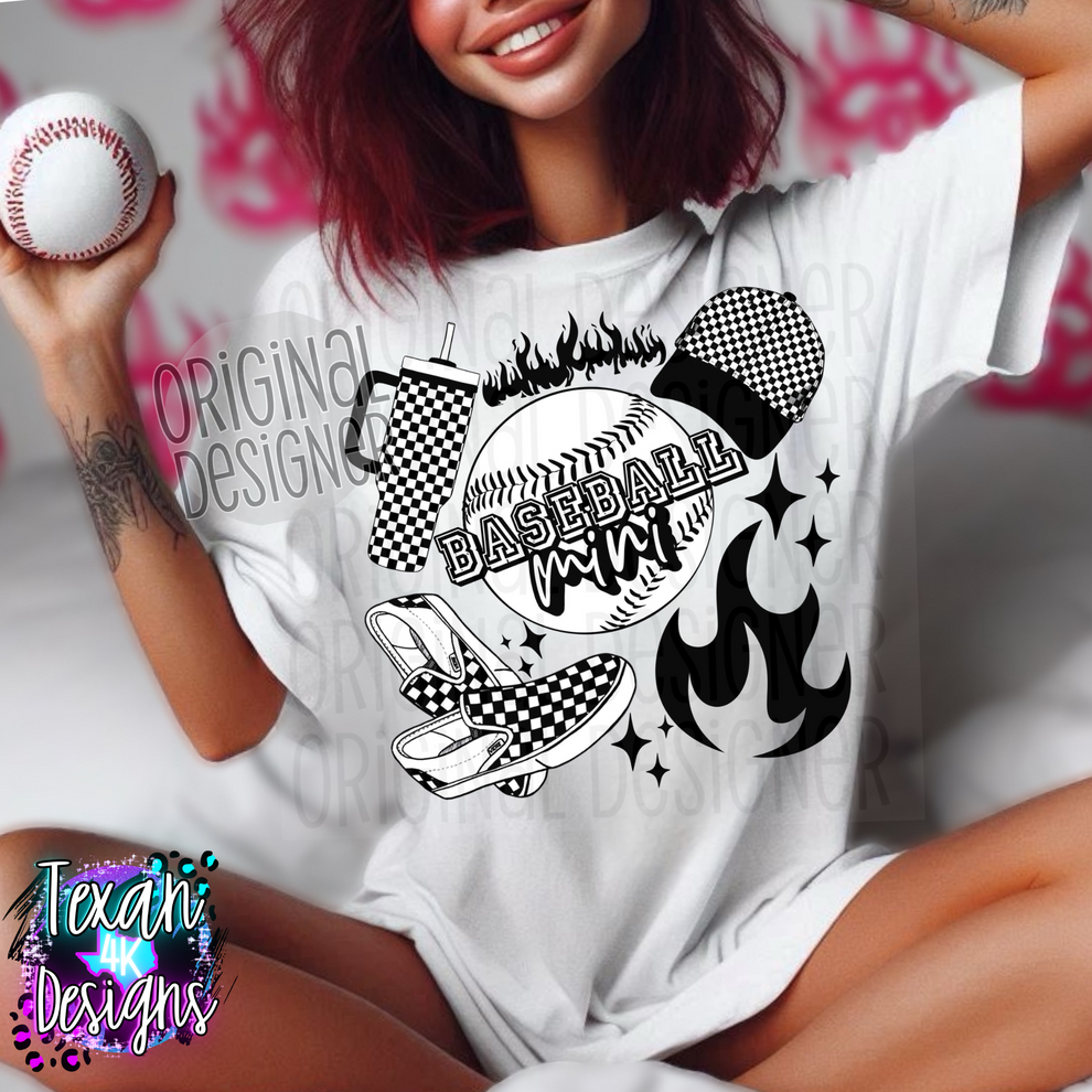 baseball mini - DIGITAL PNG – Texan 4K Designs