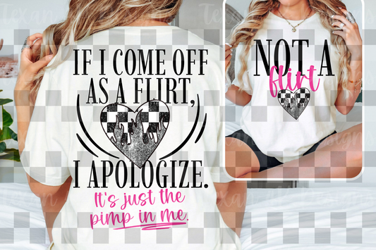 not a flirt -  4 DIGITAL PNG