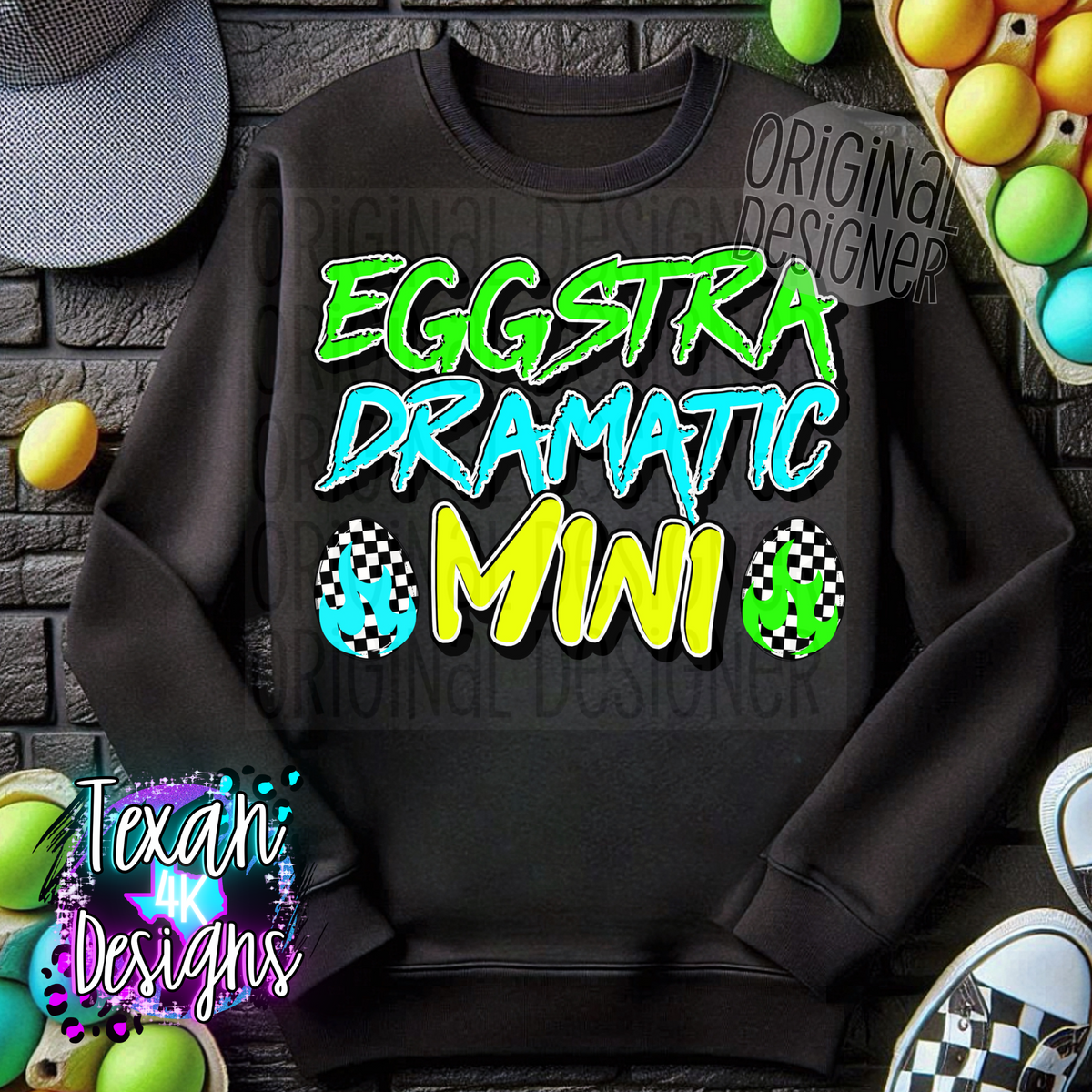 eggstra dramatic mini boy - DIGITAL PNG – Texan 4K Designs