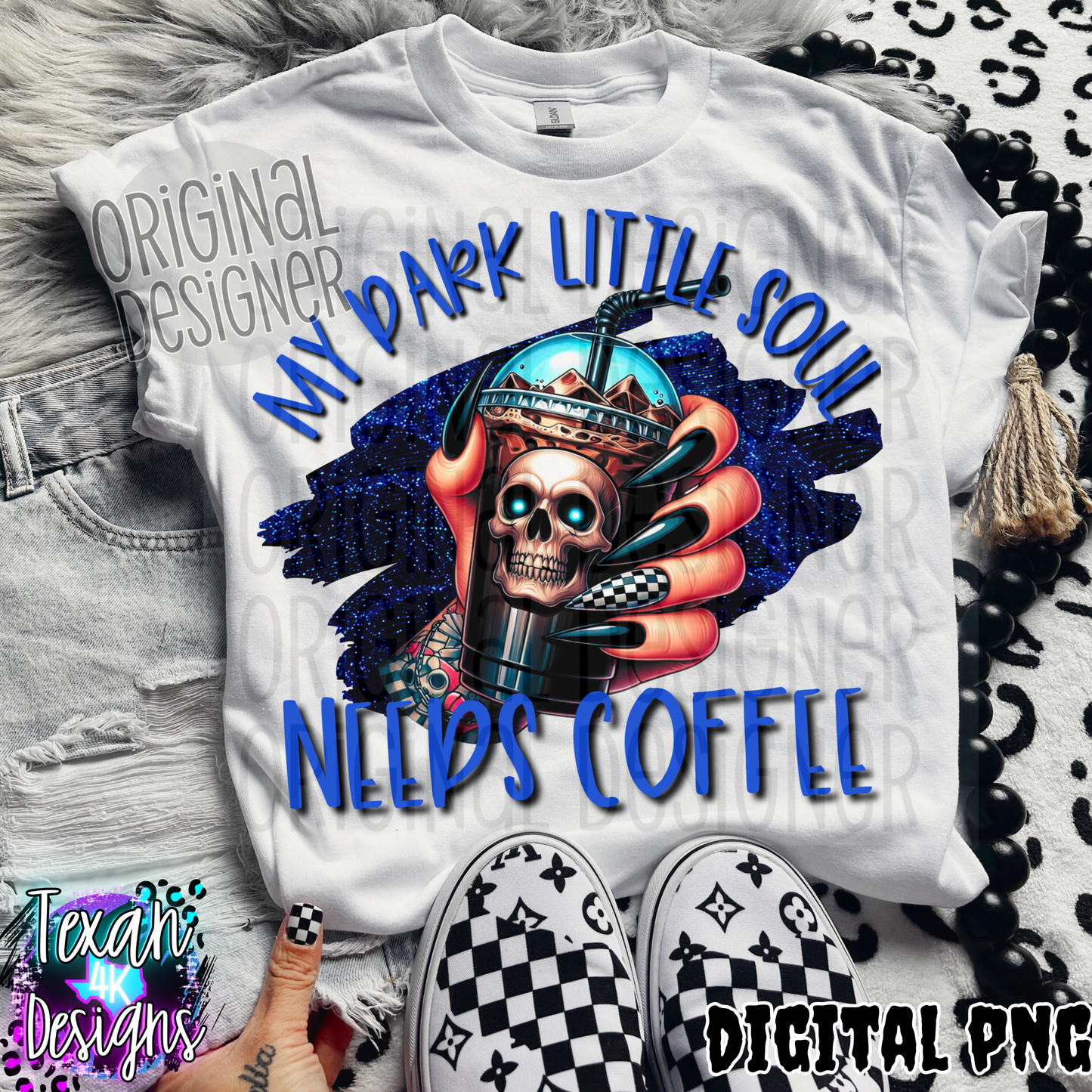 my dark little soul needs coffee - DIGITAL PNG