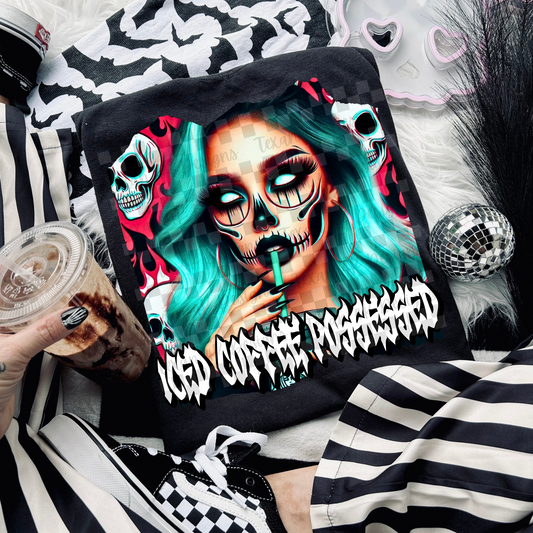 iced coffee possessed -  DIGITAL PNG