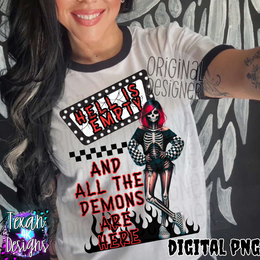 hell is empty - DIGITAL PNG – Texan 4K Designs