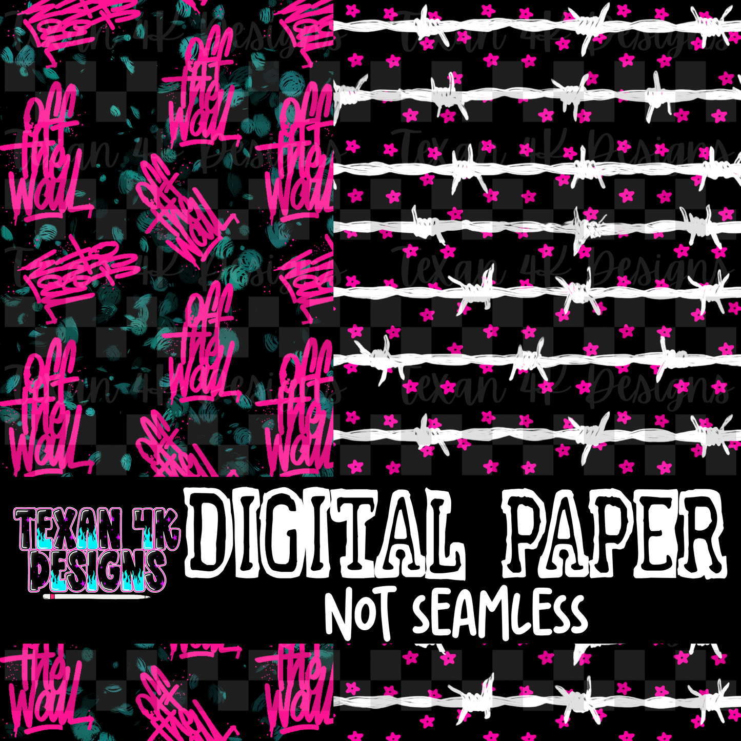 OTW & barbed wire  - 2 DIGITAL PAPER