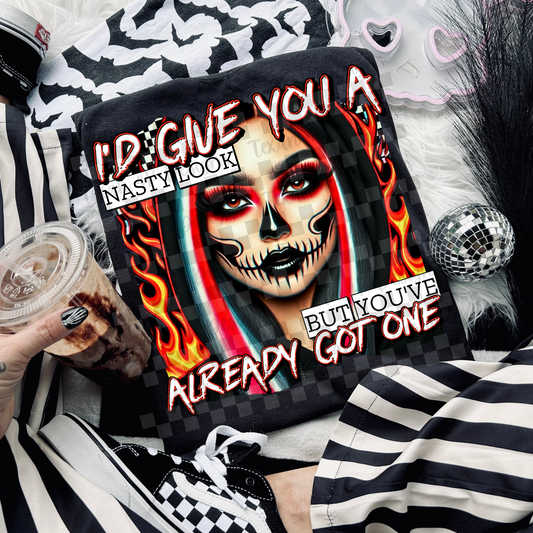 i'd give you a nasty look -  DIGITAL PNG