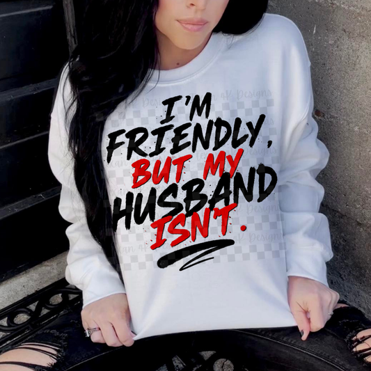 i'm friendly (husband) red -  2 DIGITAL PNG