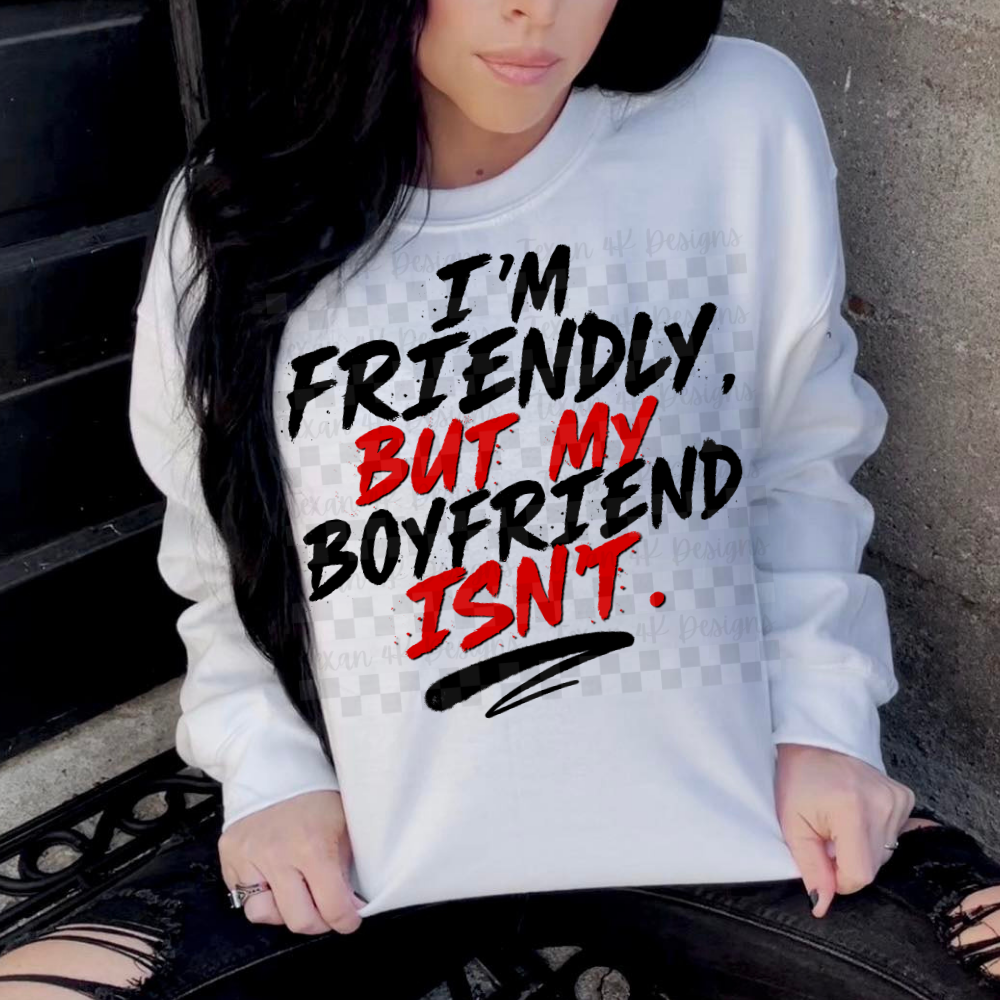 i'm friendly (boyfriend) red -  2 DIGITAL PNG