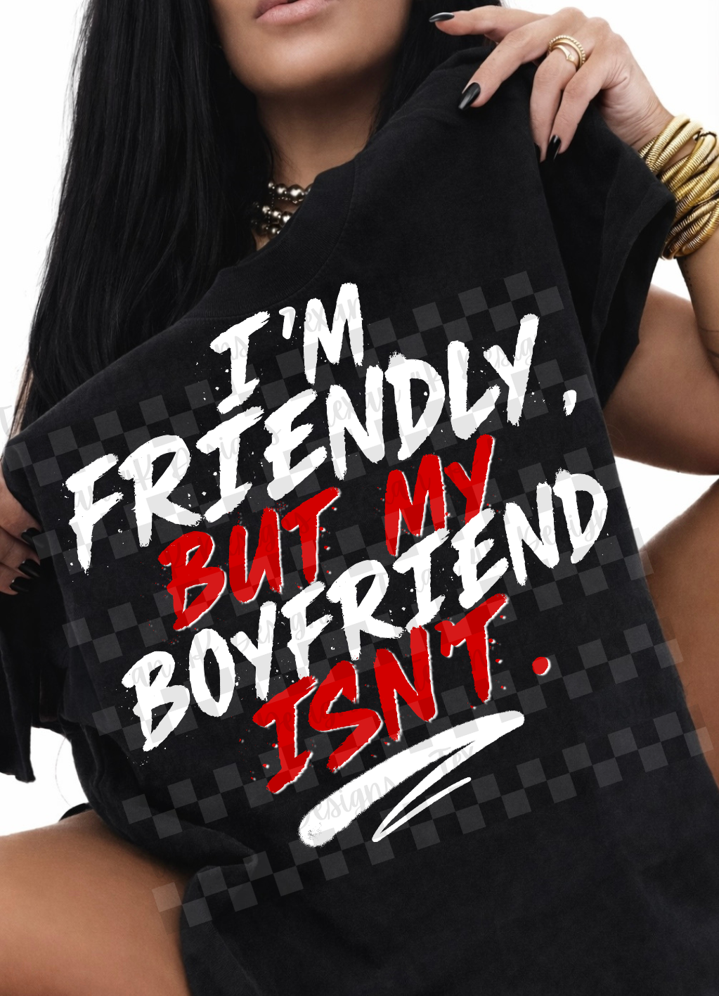 i'm friendly (boyfriend) red -  2 DIGITAL PNG