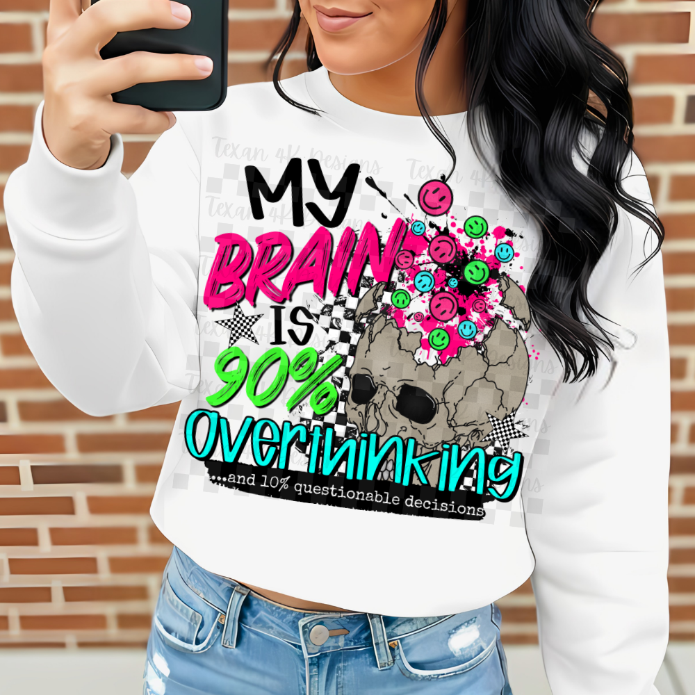 my brain is 90% overthinking -  2 DIGITAL PNG