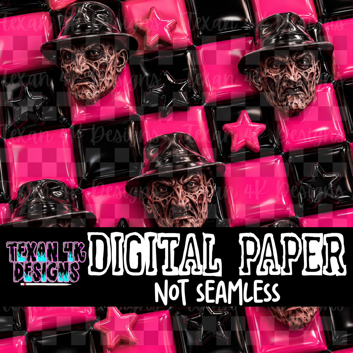 checkered FK stars - DIGITAL PAPER