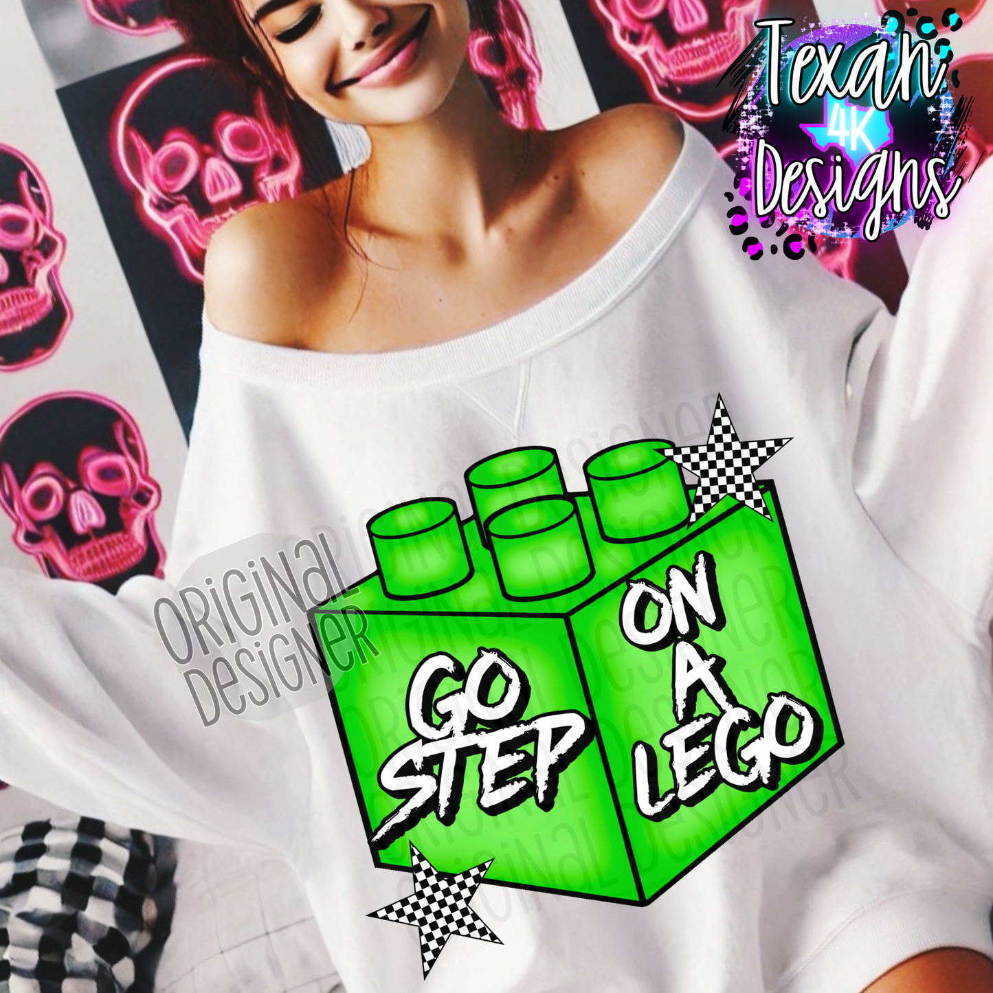 go step on a lego - 2 DIGITAL PNG