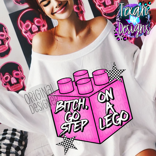B go step on a lego - DIGITAL PNG