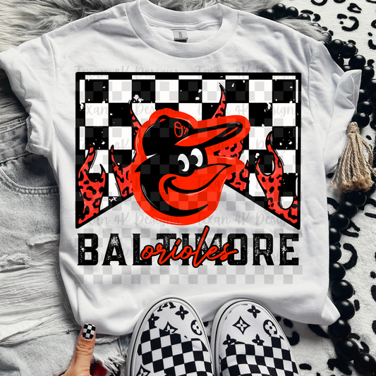 M leopard flames baltimore -  DIGITAL PNG