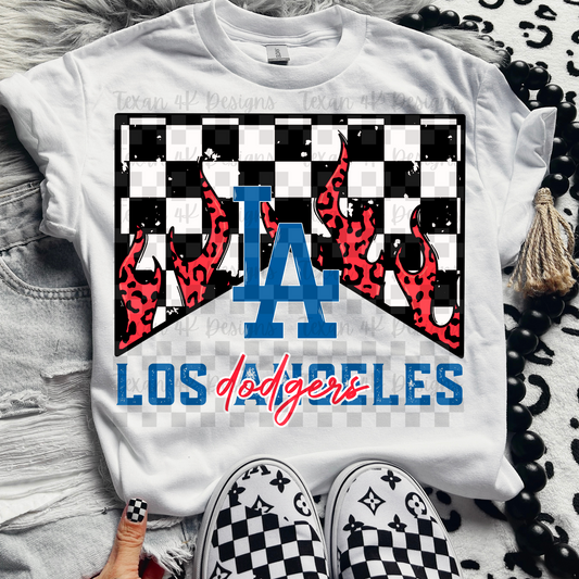 M leopard flames LA -  DIGITAL PNG