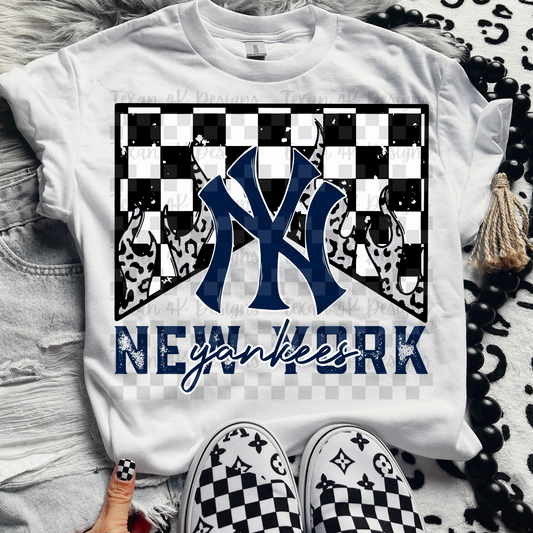 M leopard flames new york Y -  DIGITAL PNG