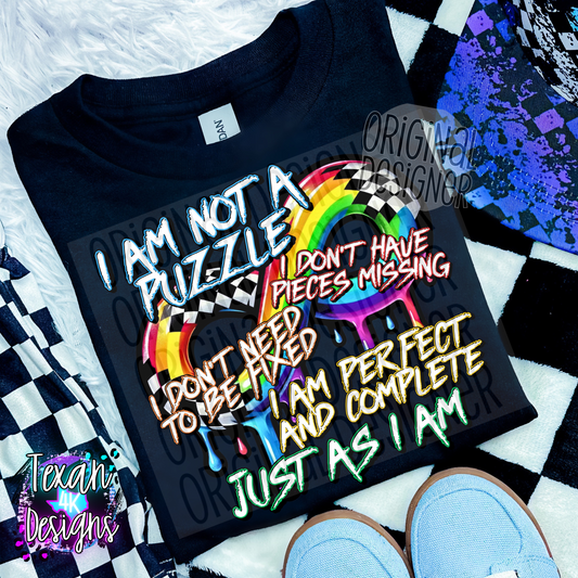i am not a puzzle - DIGITAL PNG