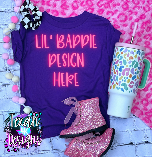 purple shirt, toddler girl, checkered, leopard, edgy, preppy, flatlay mock up