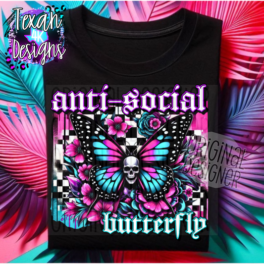 anti-social butterfly - DIGITAL PNG