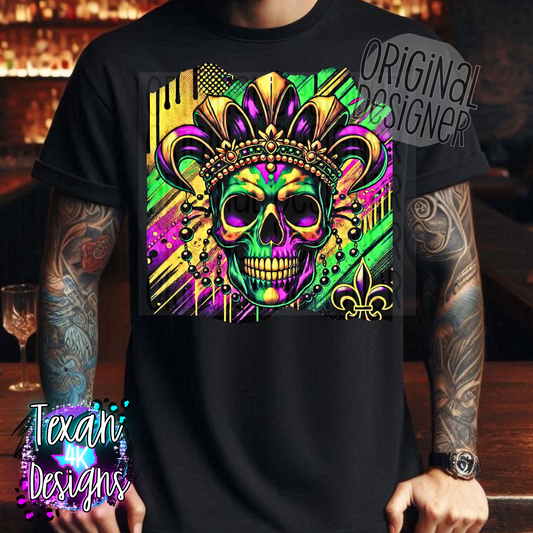 mardi gras skull - DIGITAL PNG