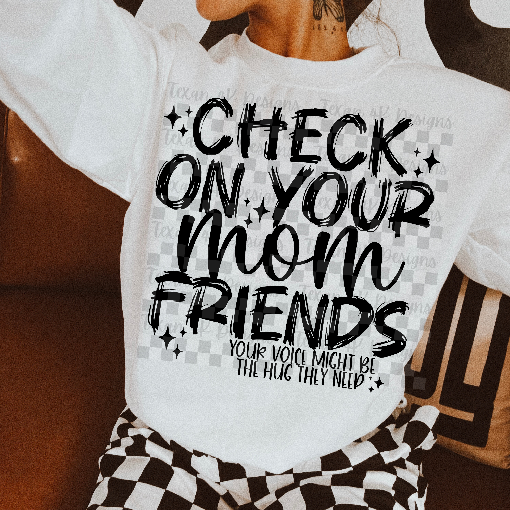 check on your mom friends - 2 DIGITAL PNG – Texan 4K Designs