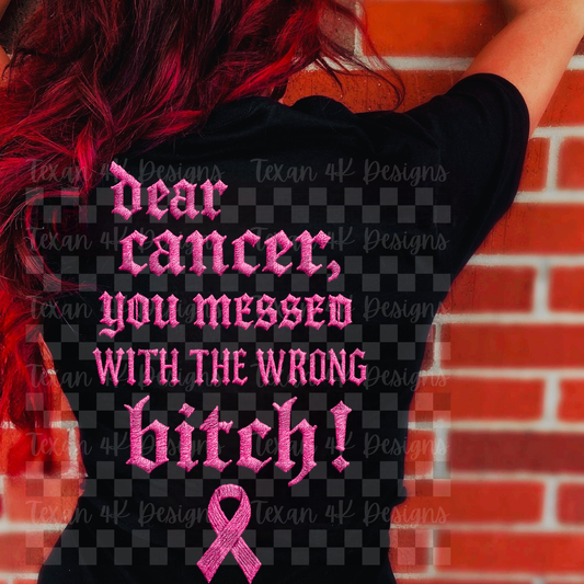 dear cancer -  DIGITAL PNG