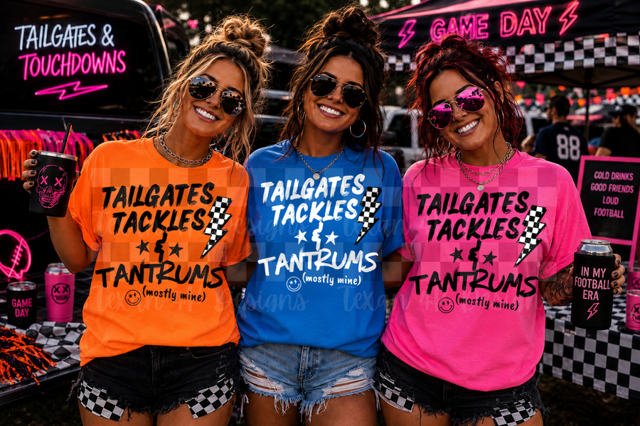 tailgates, tackles, & tantrums -  2 DIGITAL PNG