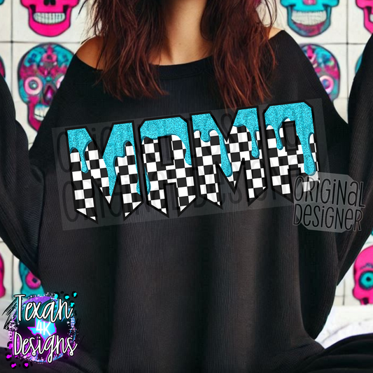 dripping checkered mama - DIGITAL PNG