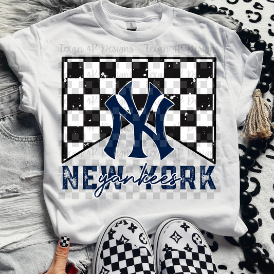 M checkered NY -  DIGITAL PNG