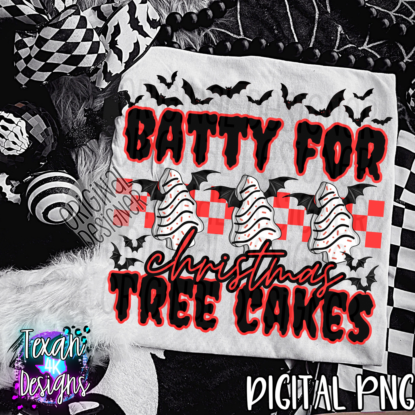 batty for christmas tree cakes - DIGITAL PNG