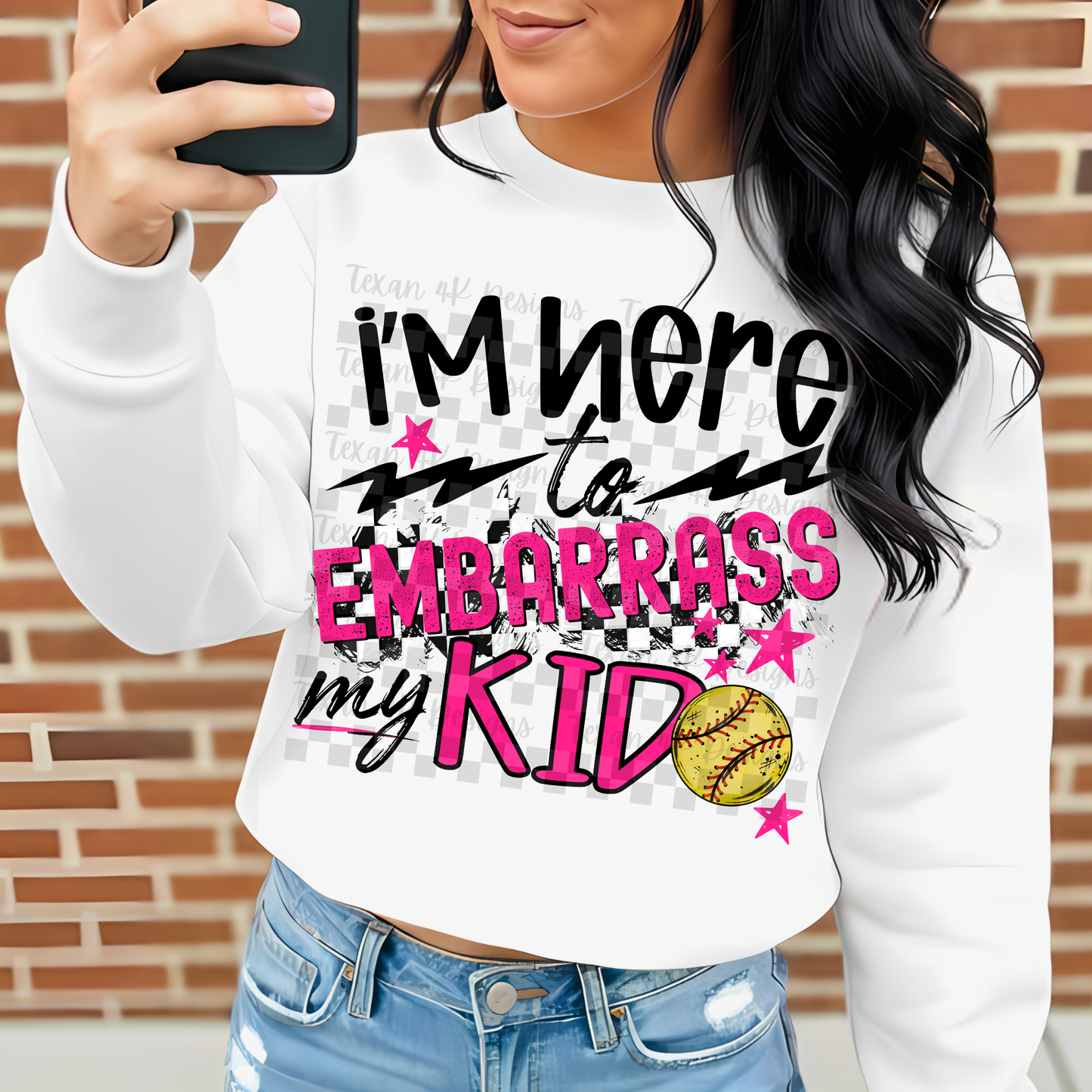 i'm here to embarrass my kid (softball)-  2 DIGITAL PNG