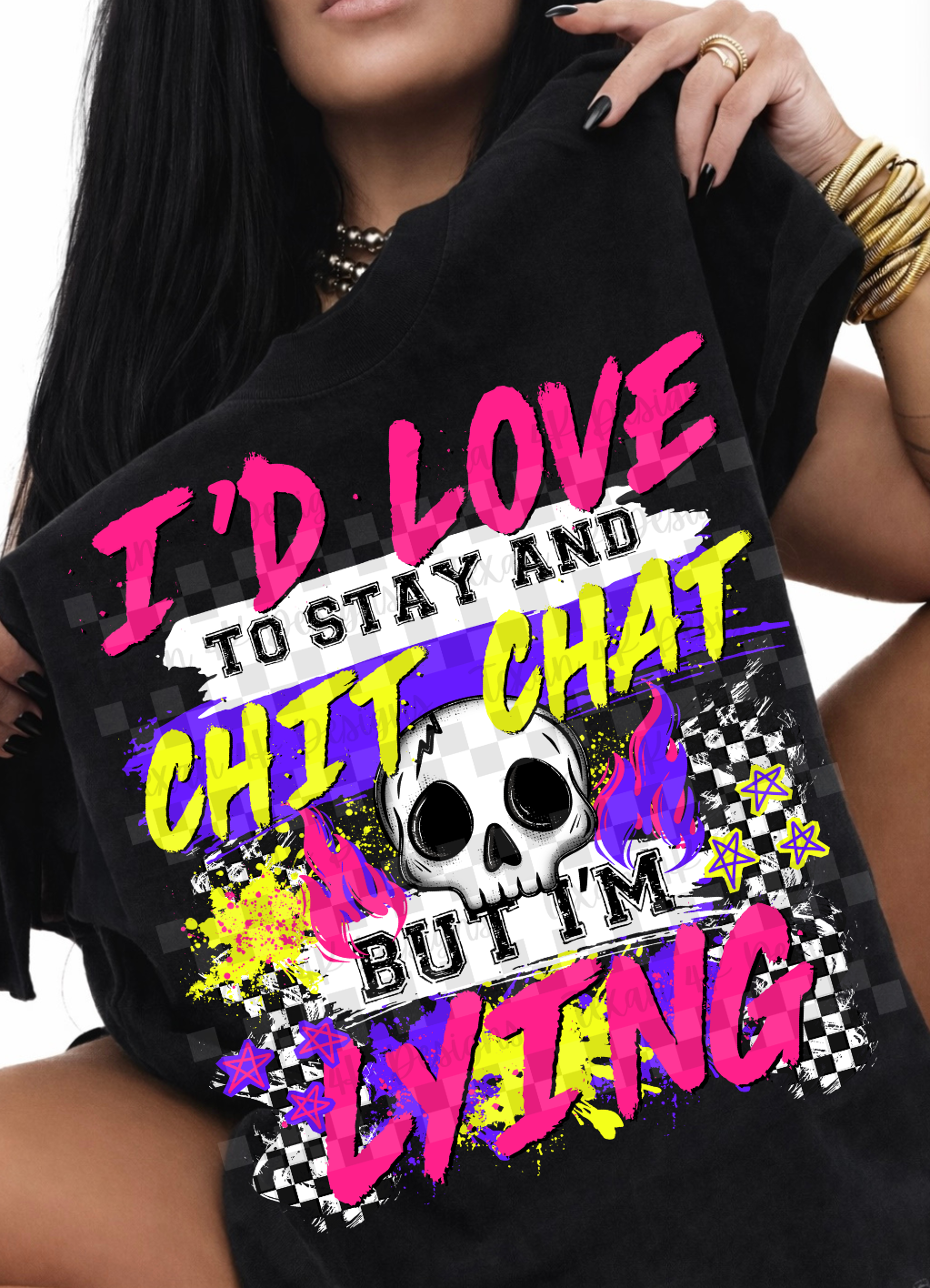 i'd love to stay and chit chat -  2 DIGITAL PNG