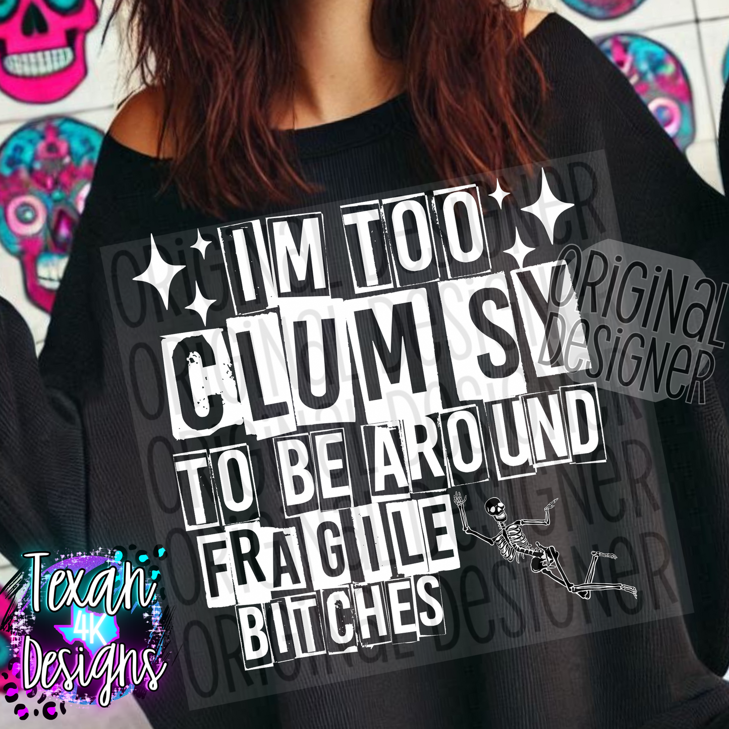 i'm too clumsy - 2 DIGITAL PNG