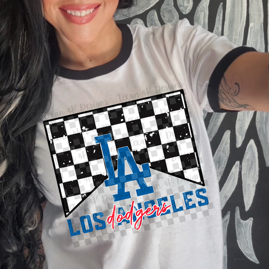 M checkered LA -  DIGITAL PNG
