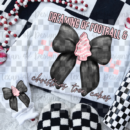 dreaming of football & christmas tree cakes - 2 DIGITAL PNG