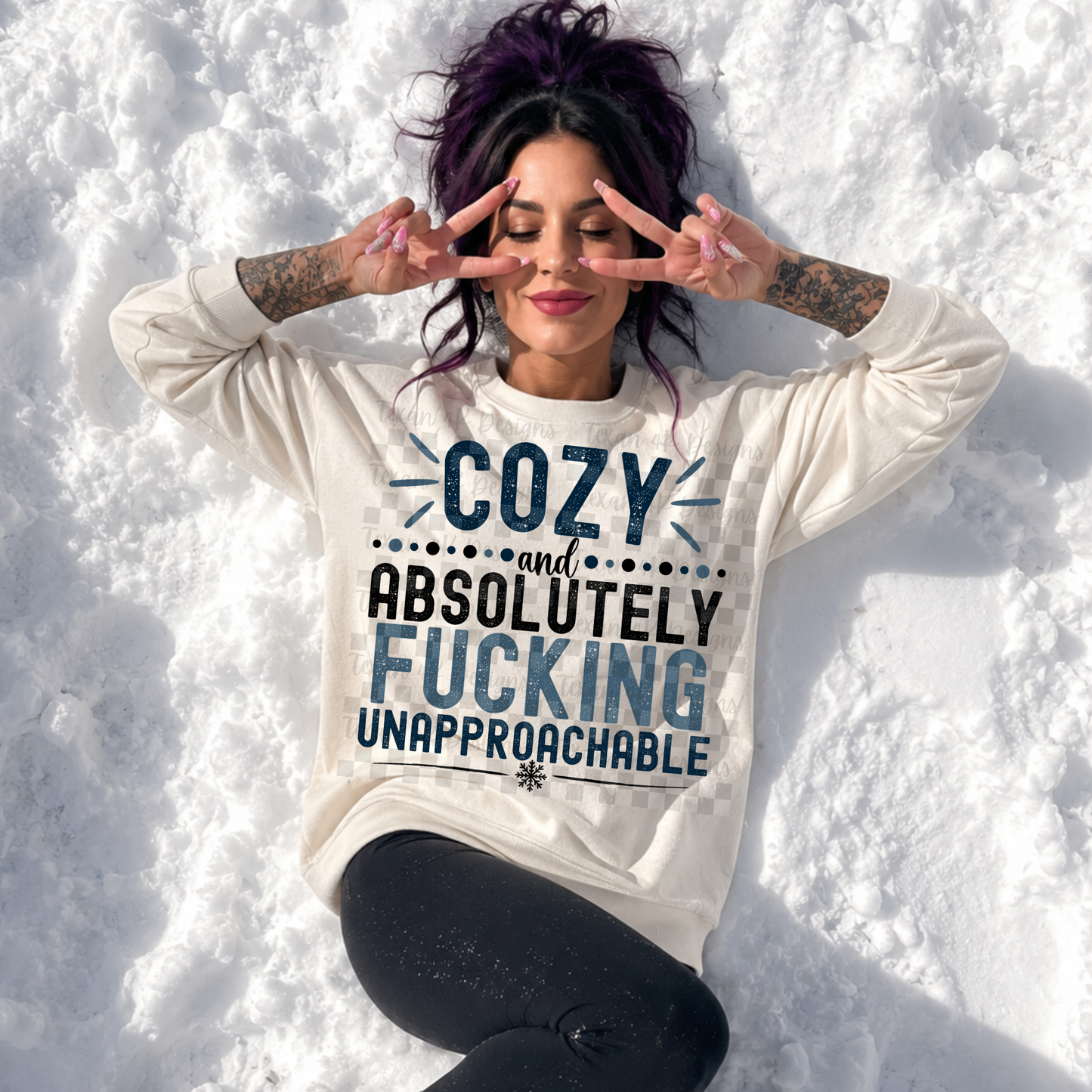cozy and absolutely f unapproachable (winter)  - DIGITAL PNG