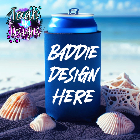 blue koozie mock up