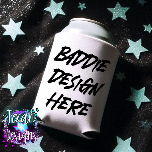 white koozie mock up