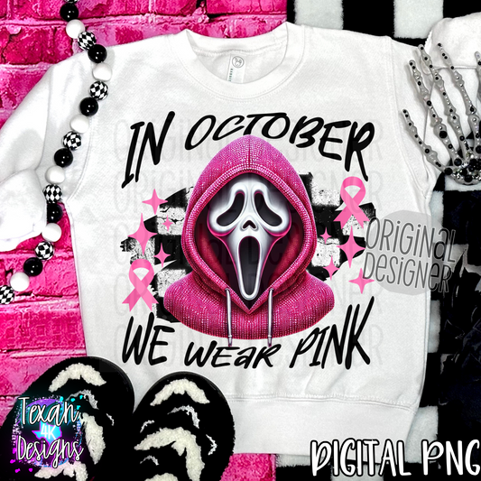 in october we wear pink - DIGITAL PNG