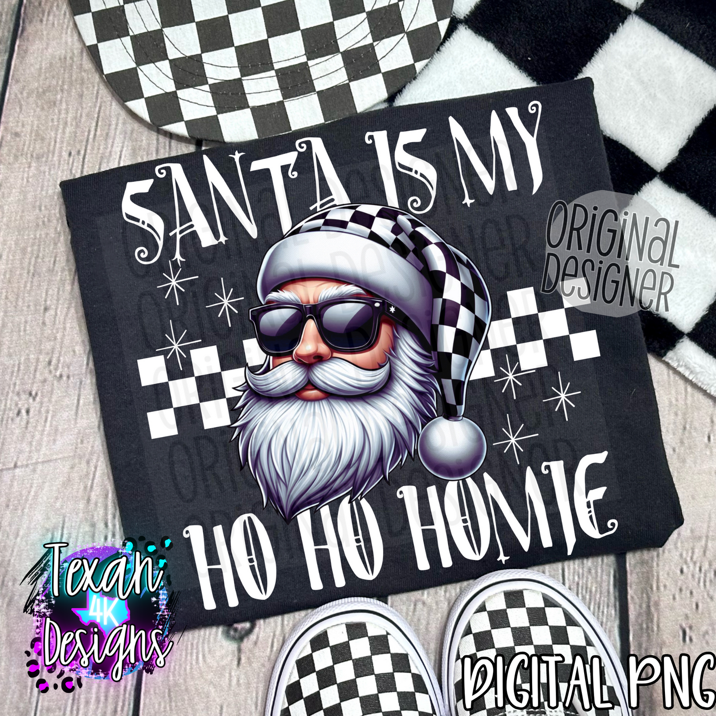 santa is my ho ho homie - 2 DIGITAL PNG