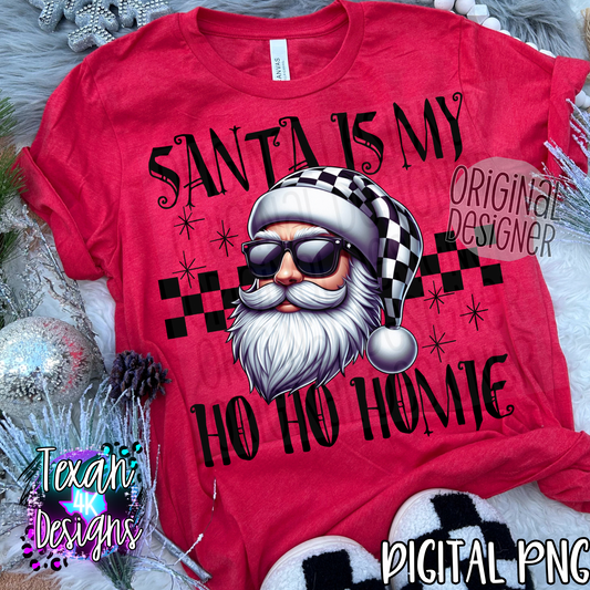 santa is my ho ho homie - 2 DIGITAL PNG