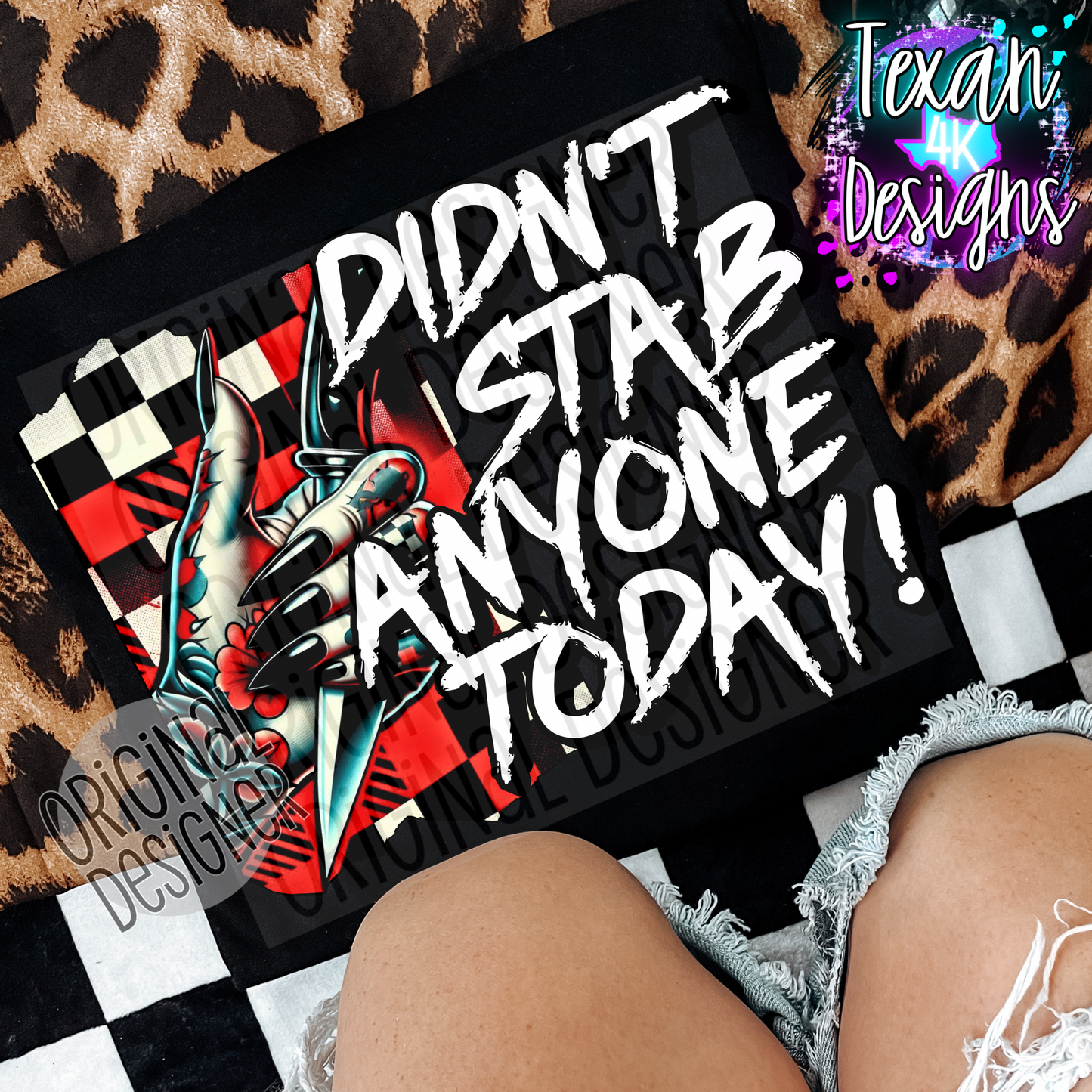 didn't stab anyone today - DIGITAL PNG