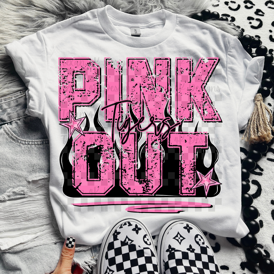 PINK OUT Tigers - digital png