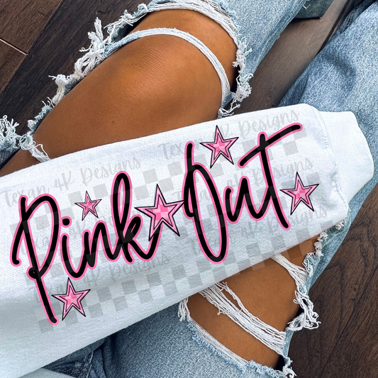 PINK OUT sleeve - digital png