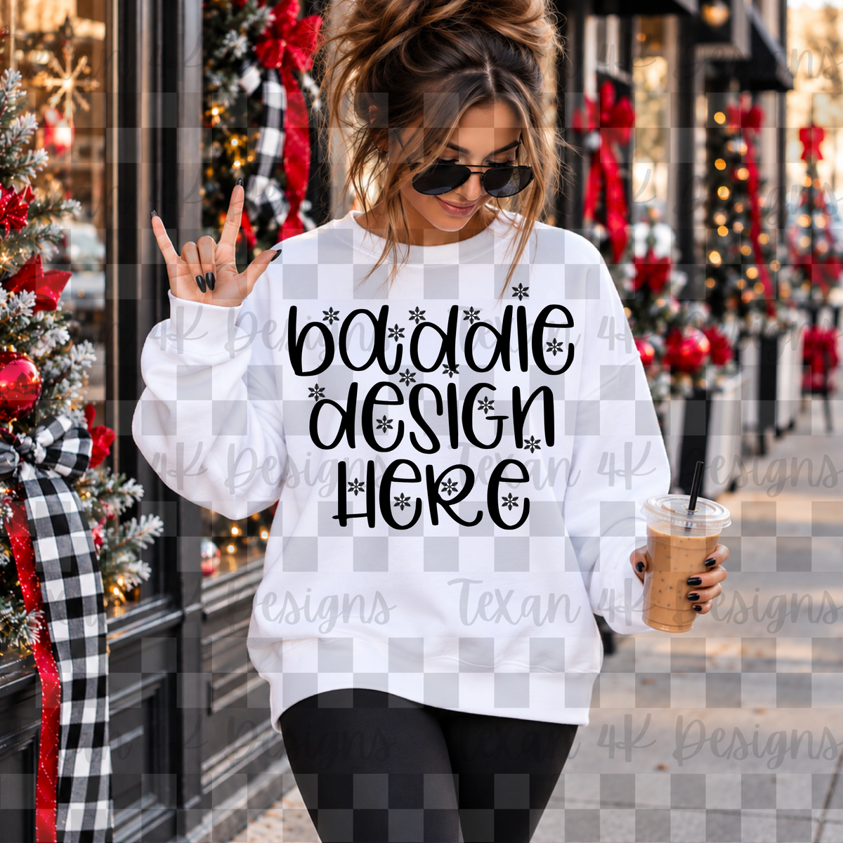 comfort colors white sweatshirt , mock up