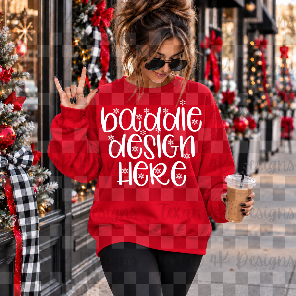 comfort colors red sweatshirt , mock up